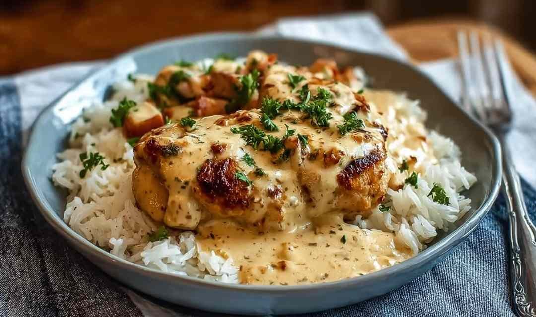 Creamy Smothered Chicken and Rice