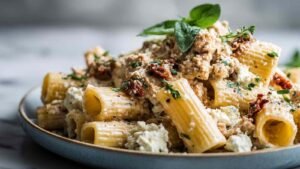 High protein turkey pasta with ricotta