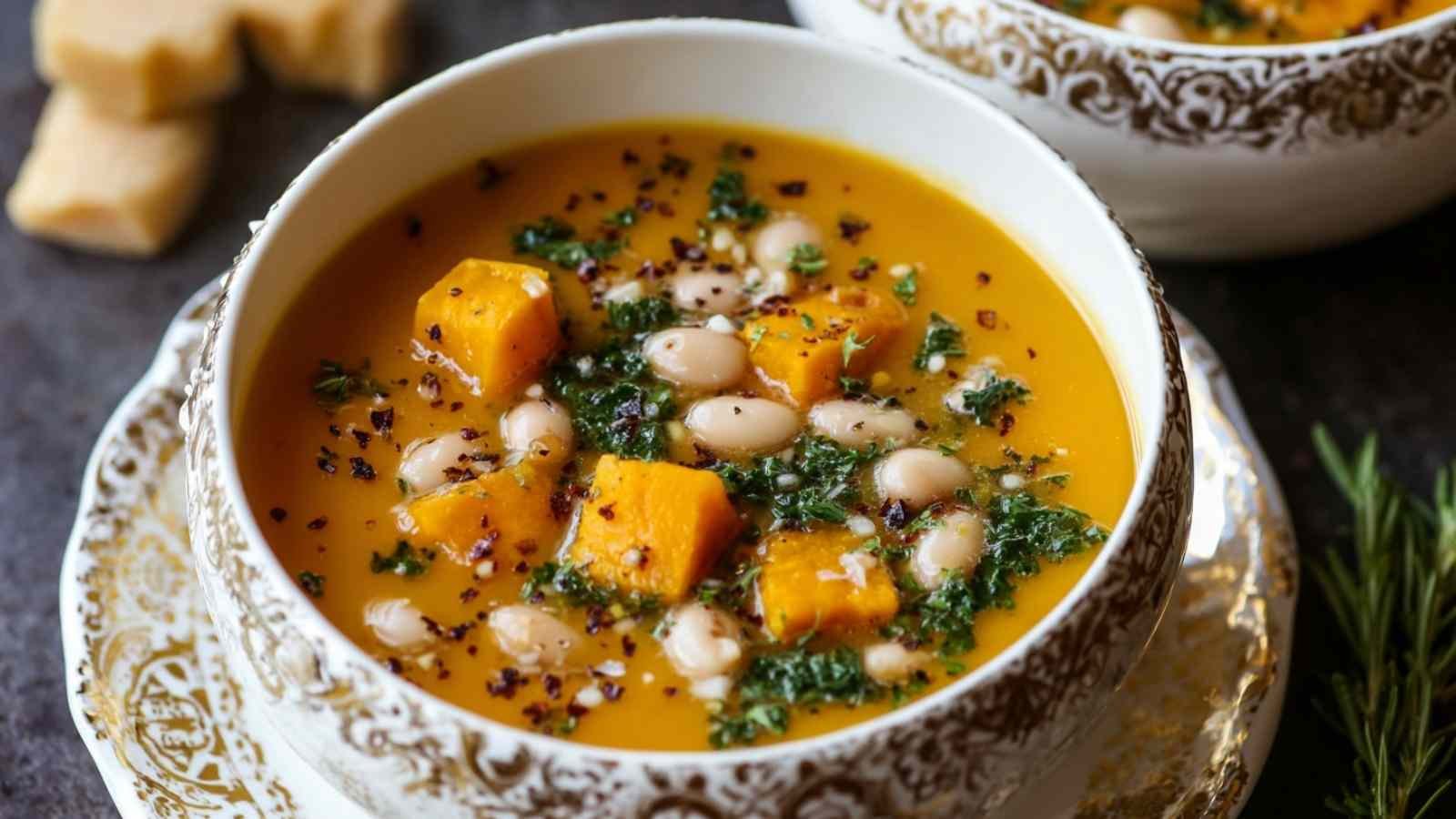 High-Protein Butternut Squash Soup with White Beans