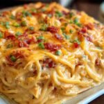 Spicy Southern Cheesy Chicken Spaghetti Casserole - Easy Dinner Recipe